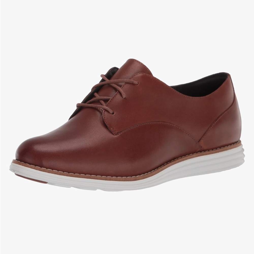 Cole Haan Women's Chestnut Brown Leather Lace-Up Oxfords